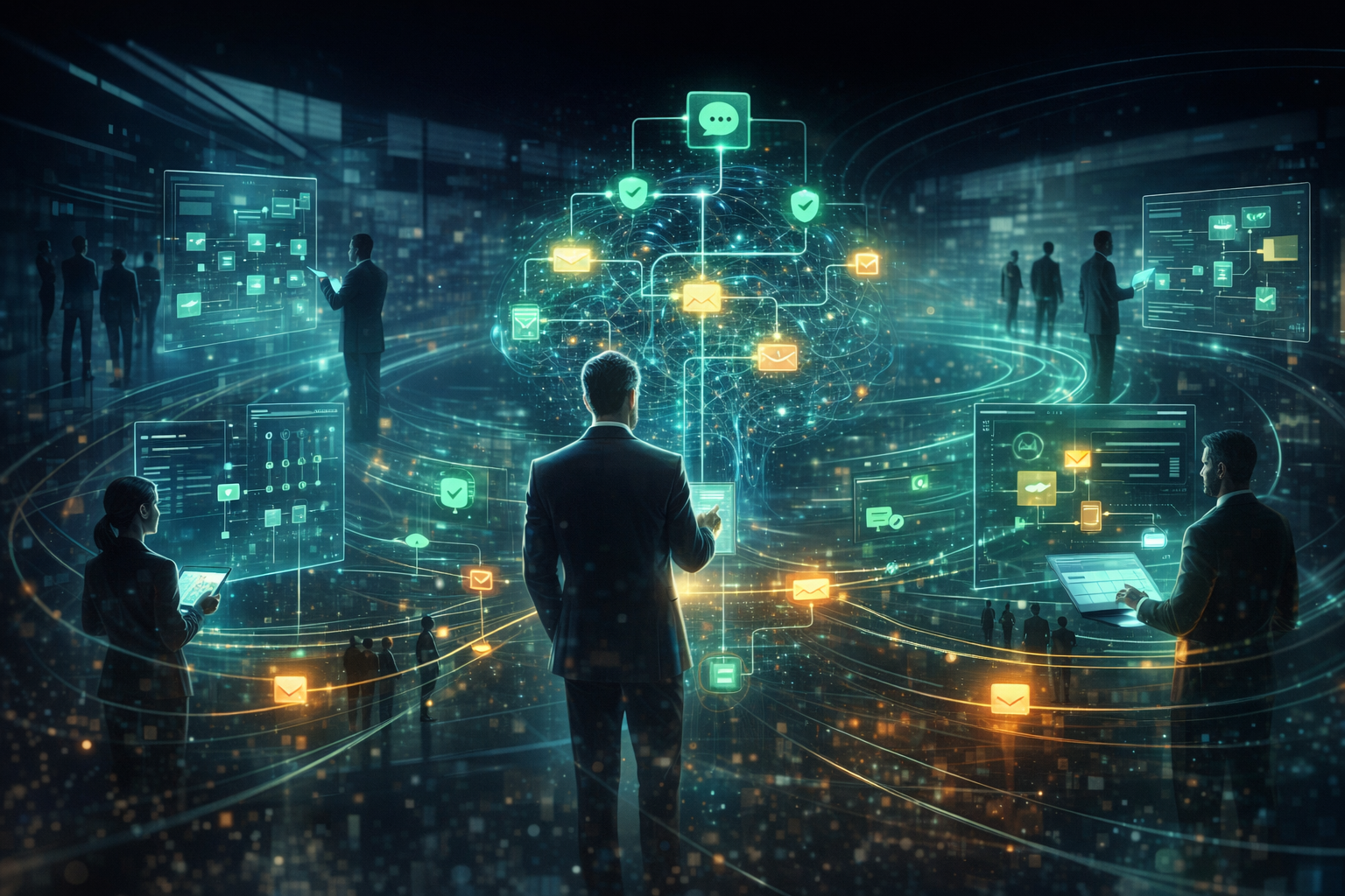 Empresas automatizando procesos con IA, flujos y coordinación operativa